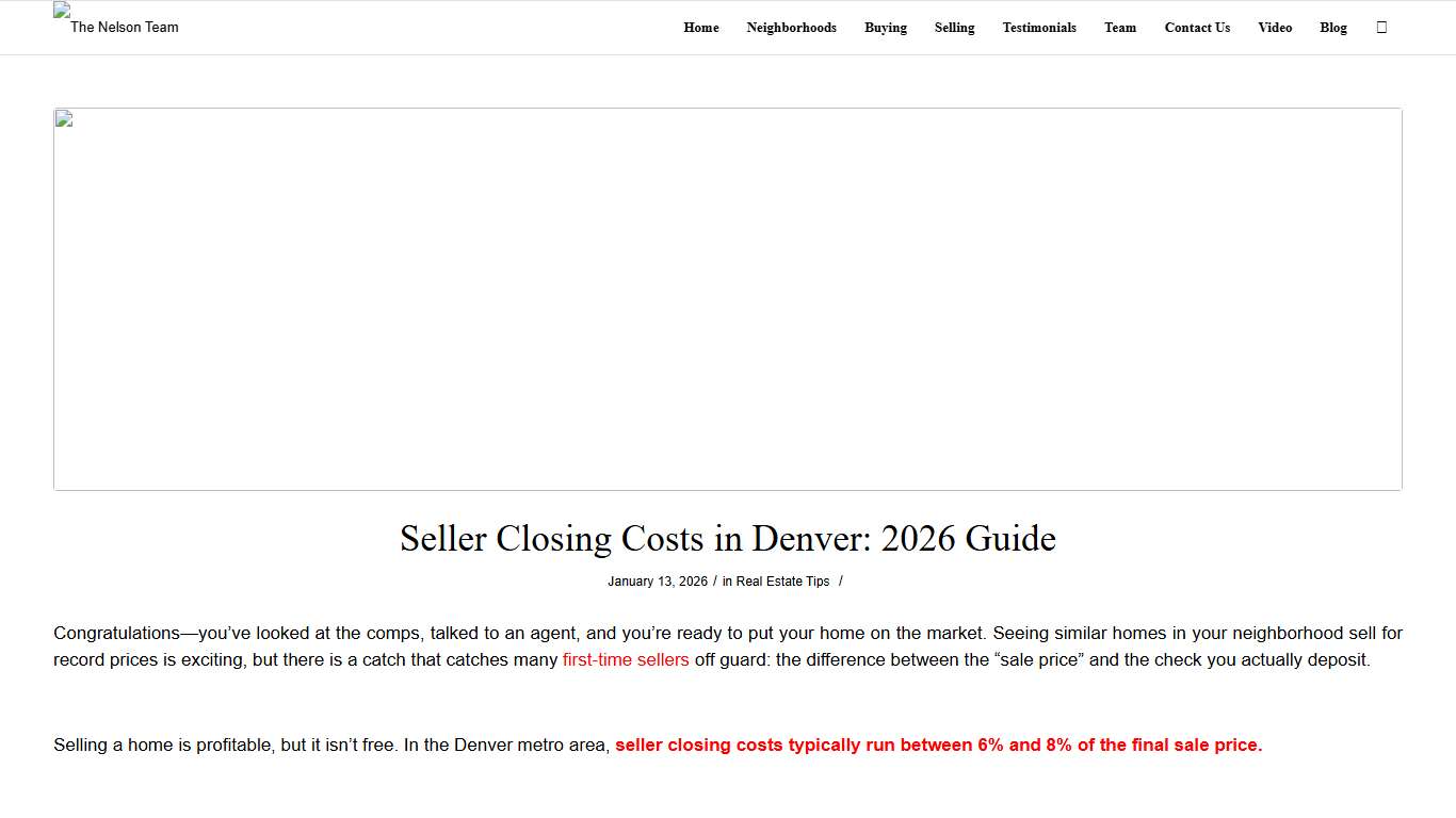 Seller Closing Costs in Denver: 2026 Guide