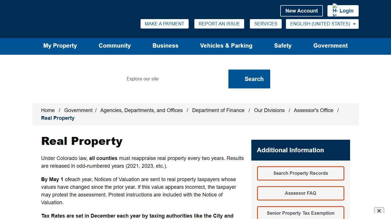 Real Property - City and County of Denver