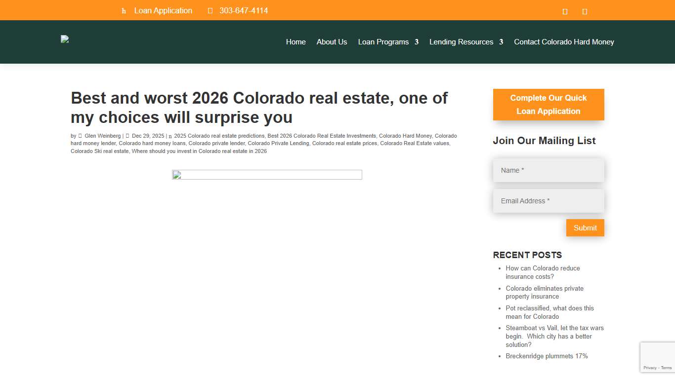 Best and worst 2026 Colorado real estate, one of my choices will surprise you - Colorado Hard Money Lender